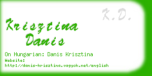 krisztina danis business card